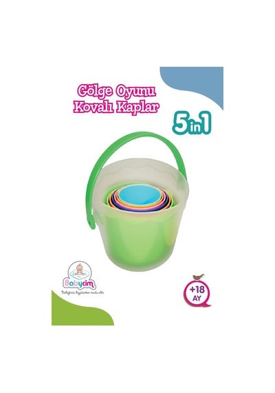 Gölge Oyunu Kovalı Kaplar 5 İ 1 Arada Eğitici Aktivite Banyo Kum Ve Kule Oyuncağı 18 Ay+