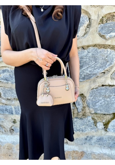 Just Polo Kadın Yeni Sezon Mini Cüzdan Aksesuarlı Askılı Şık El Ve Omuz Çantası Ebat : En 19 Boy 14 Cm Vizon 42151087