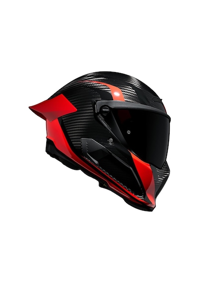 Ruroc At4.0 Track Rosso Kapalı Kask Siyah - Kırmızı