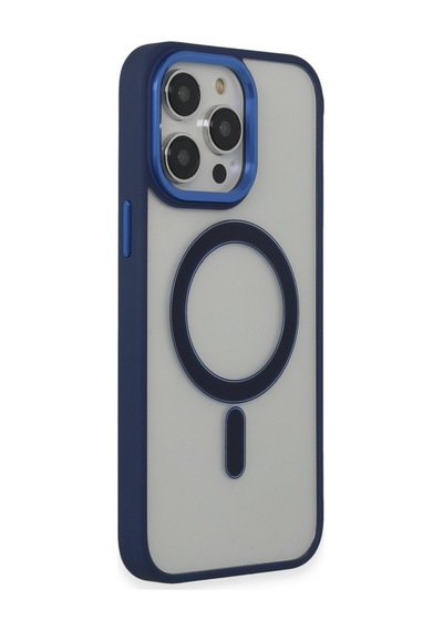 Apple iPhone Uyumlu  14 Pro Kılıf Room Magneticsafe Silikon -  Lacivert