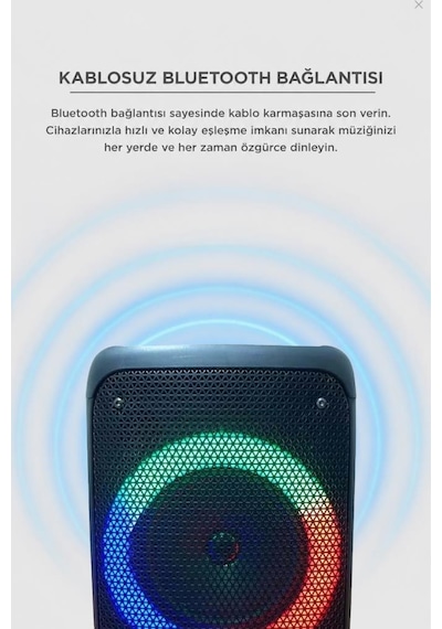 Torima KTS-1238 Bluetooth 5.0 RGB Işıklı Kablosuz Speaker