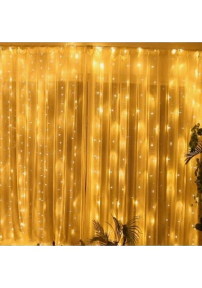Dekoratif Led Işık Perde Led 3 Metre Kumandalı 8 Ayrı Moda Sahip 3 mt X 3 mt Perde Peri Led Usb HDH75