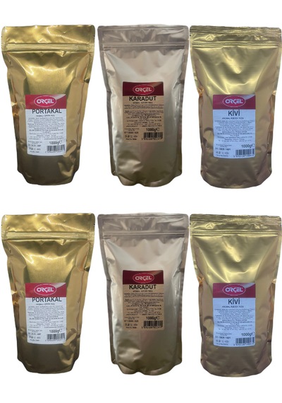 Orçel Karadut + Kivi + Portakal Aromalı İçecek Tozu 6 x 1 KG