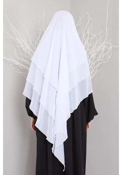 Sufle Hijap Hazır Türban Şal 3katlı Khimar