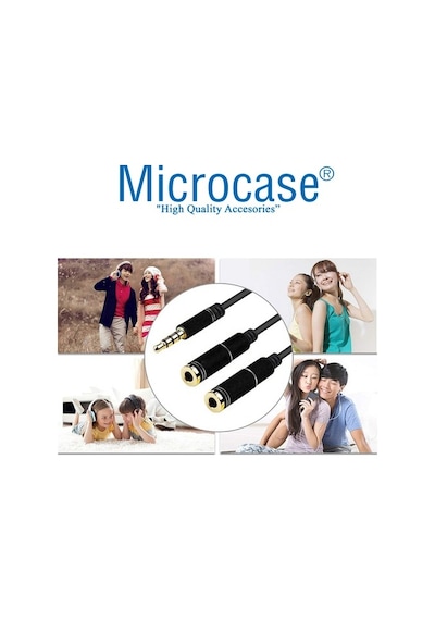 Microcase 3.5 Mm Çift Çıkışlı Kulaklık Çoğaltıcı Kablo - Al2312