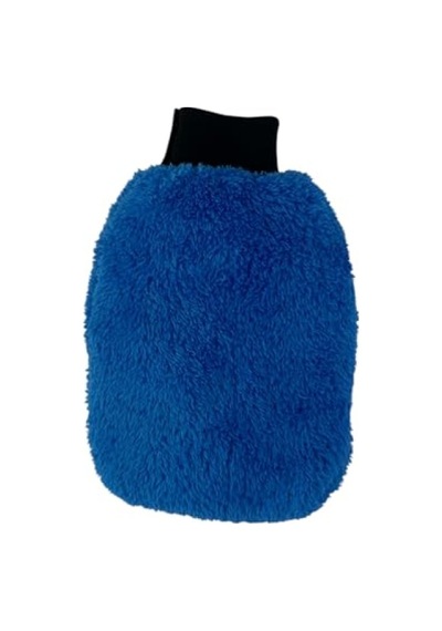Mavi Mikrofiber Araç Yıkama Eldiveni Açık Indigo