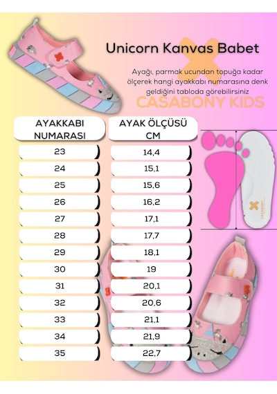Unicorn Kanvas 3d Baskılı Kız Çocuk Babet Pembe