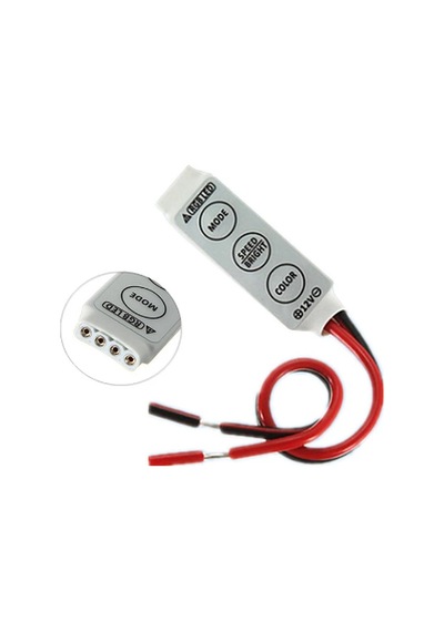 5-24 Volt 3 Tuşlu RGB Mini Dimmer RGB Led Denetleyici
