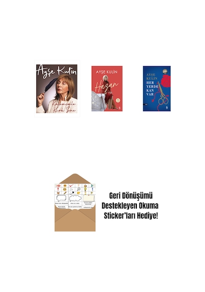 Kalemimle Kırk Sene Ciltli + Hazan + Her Yerde Kan Var Midi Boy + Okuma Sticker'ları