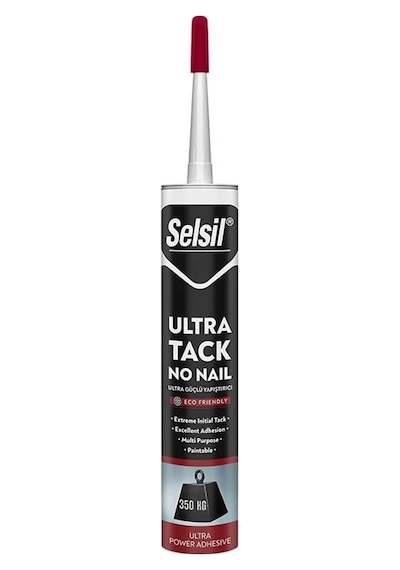Selsil Ultra Tack Montaj Yapıştırıcı Korniş Yapıştırıcısı 290 Ml Beyaz 290 ML