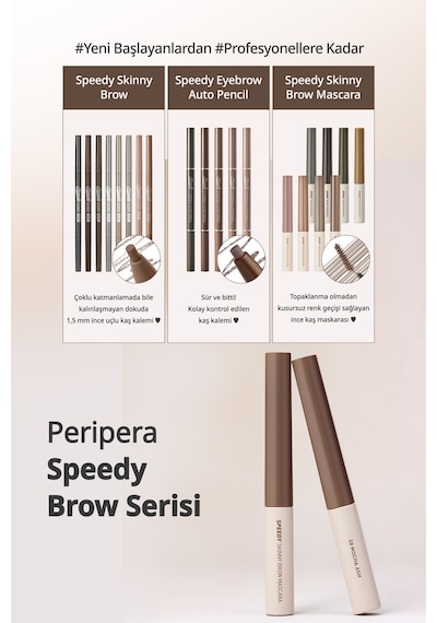 Peripera Speedy Skinny Browcara 01 Cool Gray