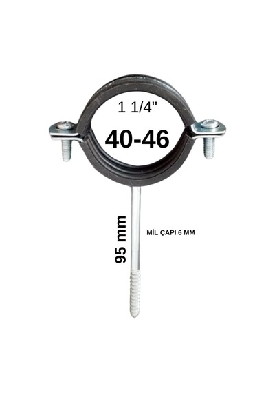 Uzun Trifonlu Doğalgaz Kelepçe 1 1/4" - 90 Adet Standart