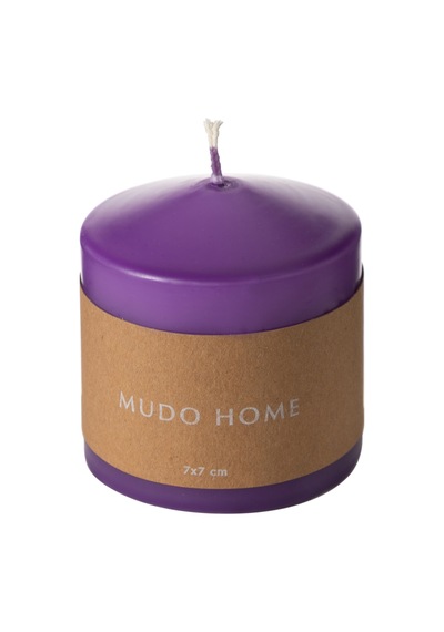 Mudo Home Sütun Mum Mor 7x7 Diğer