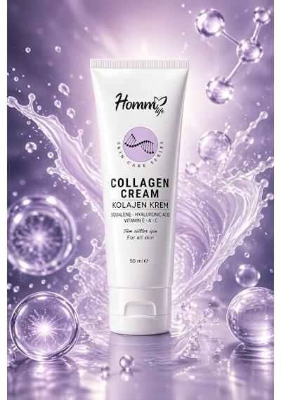 Homm Life Kolajen Krem Yoğun Nem Ve Yumuşak Cilt Bakımı İçin Pratik Kullanım 50 Ml - 3 Adet