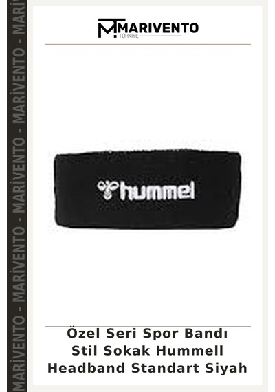 Özel Seri Spor Bandı Stil Sokak Hummell Headband Standart Siyah