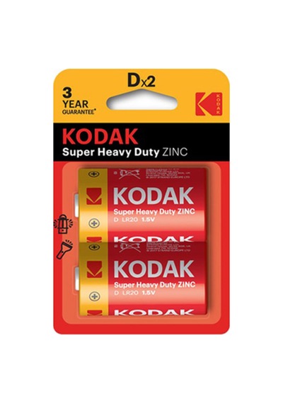 Kodak Blisterli Çinko Karbon Büyük Pil 2'li Paket