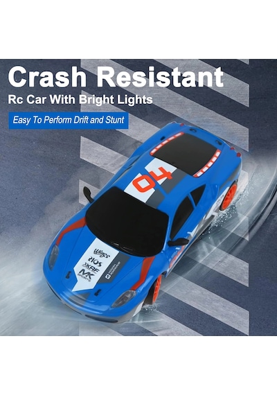 1:24 Rc Drift 2.4ghz Ölçekli 4wd 15km/h Yüksek Hızlı Model Araç Led Işıklı Hediyelik Oyuncak