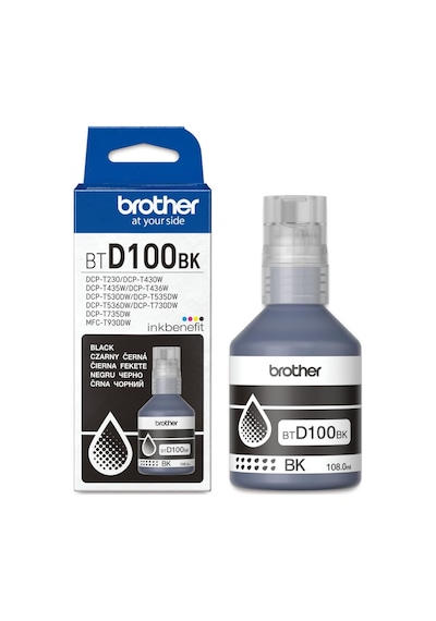 Brother Btd60bk Btd100bk 7.500 Sayfa Sıvı Siyah Mürekkep Kartuşu / Şişesi