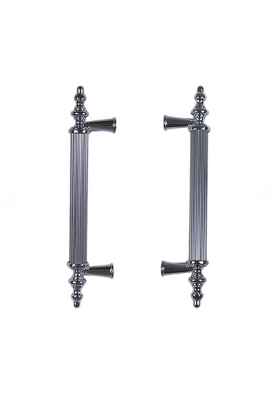 Kulp Silindir Çizgili Zamak Kulp Model 14 Cm 2 Adet Gümüş
