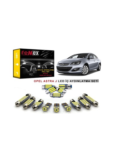 Femex Opel Astra J Led İç Aydınlatma Ampul Seti Femex Parlak Beyaz