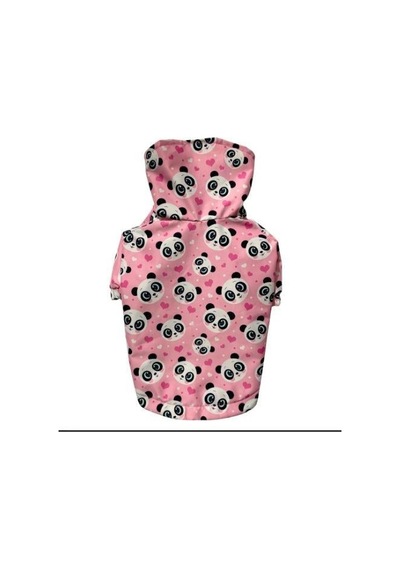 Gedyco Pink Panda Polarlı Küçük Irk Köpek Yağmurluğu