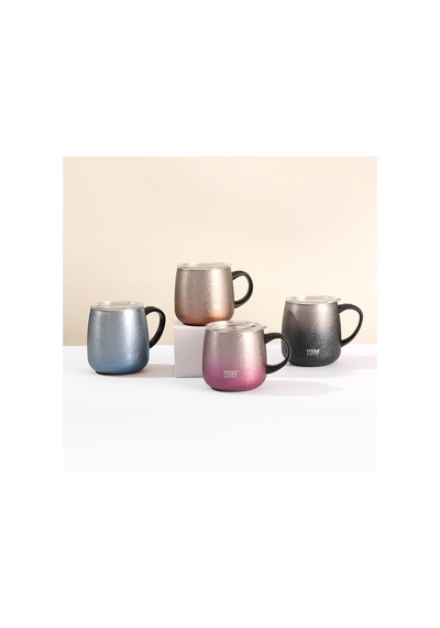 Tyeso Napoli Mug Vakumlu Paslanmaz Termal Kapaklı 355 Ml-Siyah