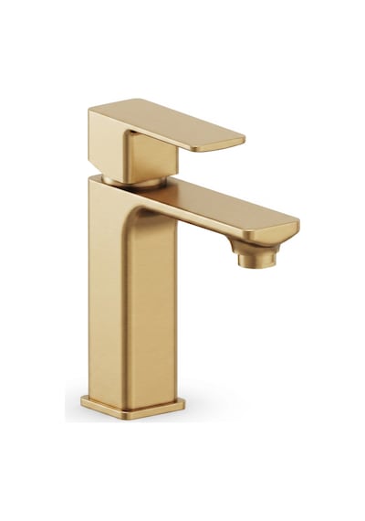 Adell Bloc Lavabo Bataryası Mat Altın Fırçalı Brushed Gold Modern Lavabo Musluğu 159401018