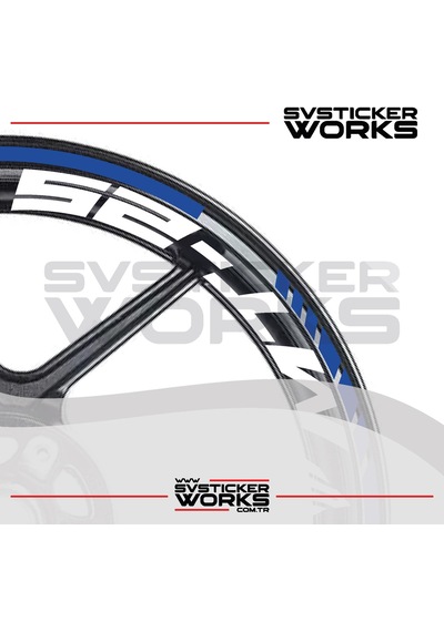 Yamaha Mt-25 Jant Sticker Dış Ve İç Set Sticker Jant Şeridi Mavi