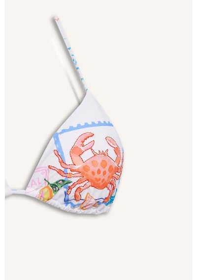 Defacto Regular Fıt Desenli Bikini Üstü F5894ax26hswt16 Beyaz-wt16