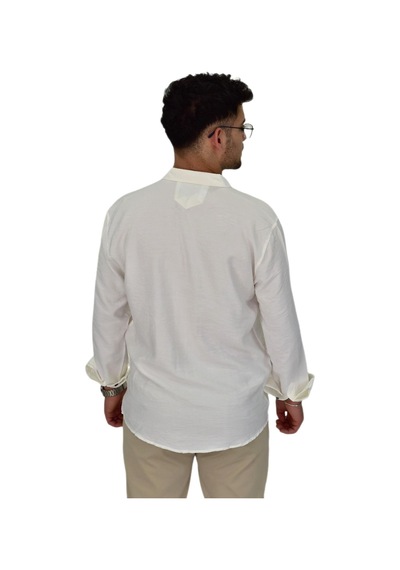 Erkek Spor Gömlek Regular Fit 9646 Bgl-st04411 Ekru