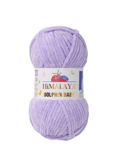 Himalaya Dolphin Baby El Örgü İpi / Bebek Yünü 87 Açık Mor