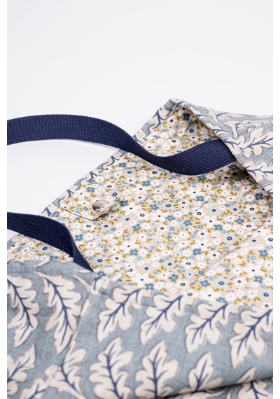Fabric Craft Bag Omuz Çantası Desenli Pamuklu Gri Gri