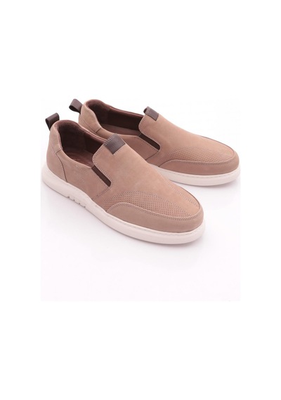 Dgn 6151 Erkek Yani Lastikli Sneaker Ayakkabi Gri Nubuk