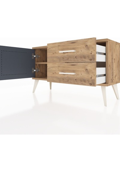 Arges Şifonyer Tek Raflı 2 Çekmeceli Tek Kapaklı 88x30x48 Çam-antrasit/çam Antrasit/çam Arges Şifonyer Tek Raflı 2 Çekmeceli Tek Kapaklı 88x30x48 Çam-antrasit/çam Antrasit/çam