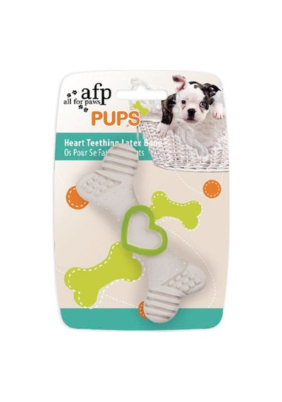 Afp - 304 - Pups-heart Teething Lateks Kemik - Csmo-tex - Yavru K.yeşil