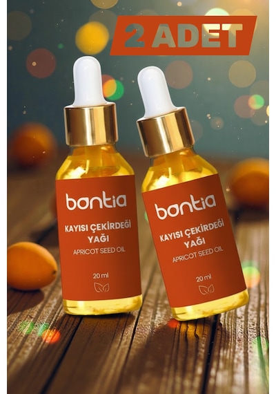 Kayısı Çekirdeği Yağı 2x20 Ml Saf Cilt Bakımı, Nemlendirici 40 ML