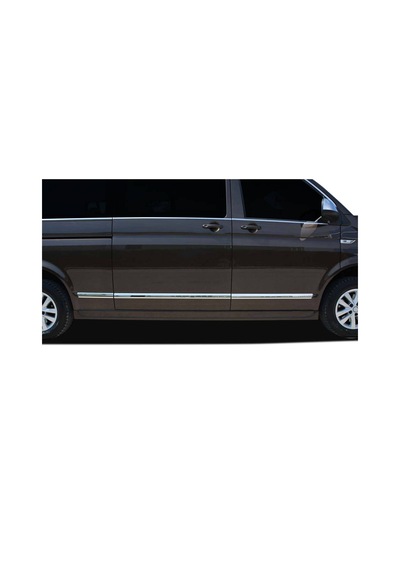 Omsa Vw T6 Transporter Krom Yan Kapı Çıtası Çift Sürgü 5 Parça 2015-2019 Arası