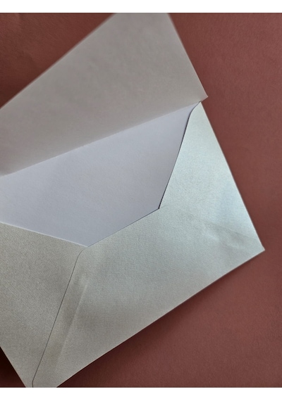 Zirve Zarf 12 X 18 Sedefli Beyaz Davetiye Zarfı 50 Adet