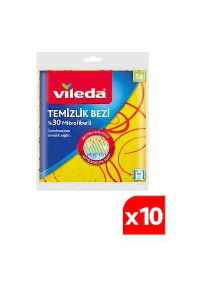 Vileda 30% Mikrofiberli Mutfak Bezi 10 x 5'li