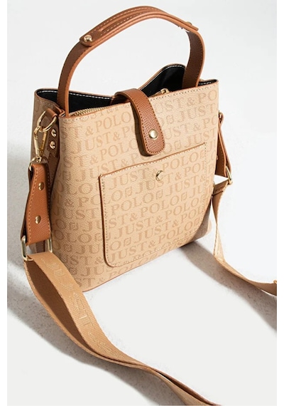 Just Polo Kadın Günlük Kullanıma Uygun Şık El Ve Omuz Çantası Shoulder Bag Kum - Taba