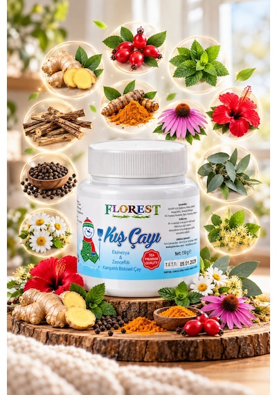 Kış Çayı 150 G Ekinezya Ve Zencefilli Karışım Bitkisel Çay - 931913295