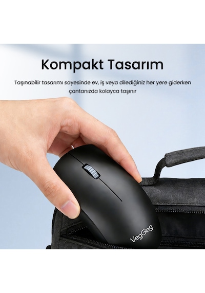 Veggieg G700 Kablosuz Mouse 2.4ghz Nano Usb Alıcı 3 Tuşlu Pilli Optik Mouse G700