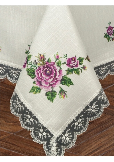 Kanaviçe Dijital Baskı 120x150 Masa Örtüsü