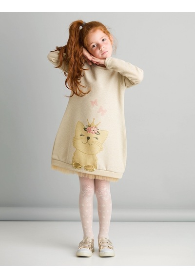 Denokids Mushi Cat Dream Elbise Çok Renkli
