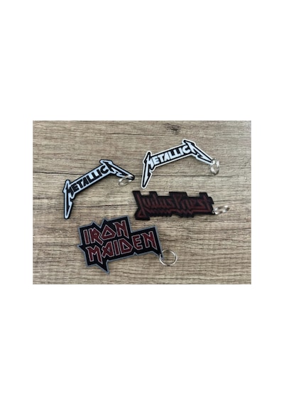 Metallica Judast Priest Ve Iron Maiden Logolu Anahtarlık