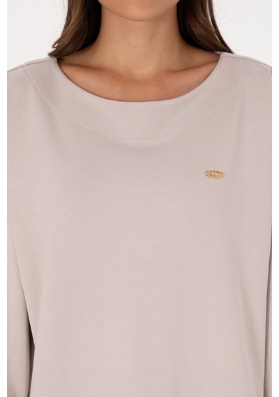 U.S. Polo Assn. Kadın Taş Bisiklet Yaka Sweatshirt 50314210-VR049