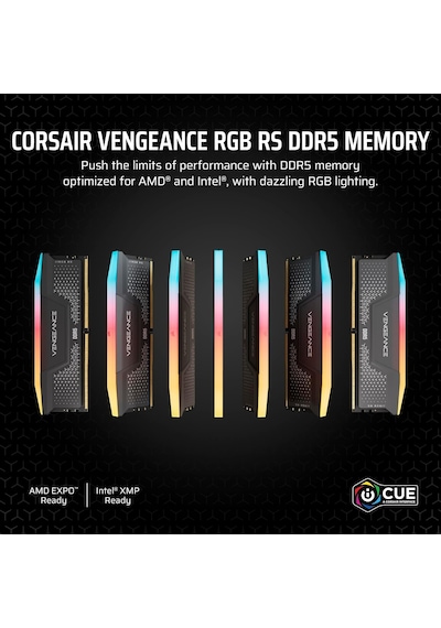 Vengeance Rgb Rs Ddr5 Ram 32gb 2x16gb 6000mhz Cl36-44-44-96 1.35v Amd Expo Intel Xmp Bilgisayar Masaüstü Belleği -