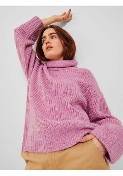 Jjxx Balıkçı Yaka Rahat Kesim Pembe Kadın Kazak 12248446 Pembe