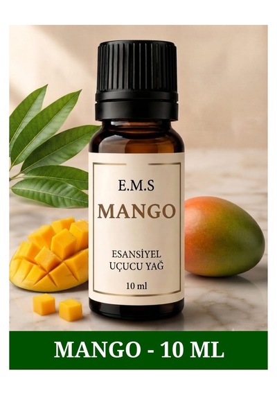 E.m.s Mango Esansiyel Uçucu Yağ Buhurdanlık Yağı Difüzör Esansı Oda Kokusu Esansı Mum Esansı 10 Ml.