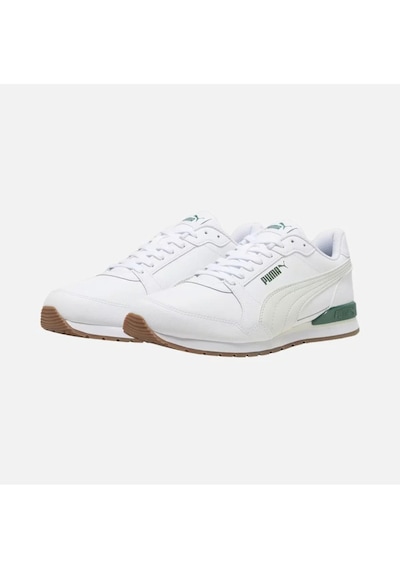 Puma 384855 22 St Runner V3 L Erkek Sneakers Ayakkabı Beyaz Yeşil Beyaz - Yeşil
